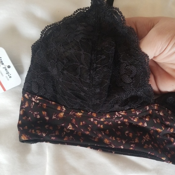 Free People NWT Lace And Floral Bralette - Picture 4 of 7